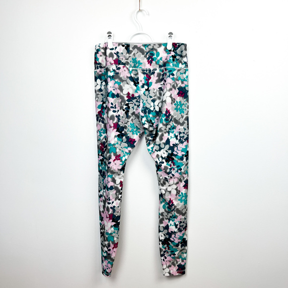 Joe Fresh Blue, Grey, White & Pink Floral Athletic Leggings - Picture 9 of 9